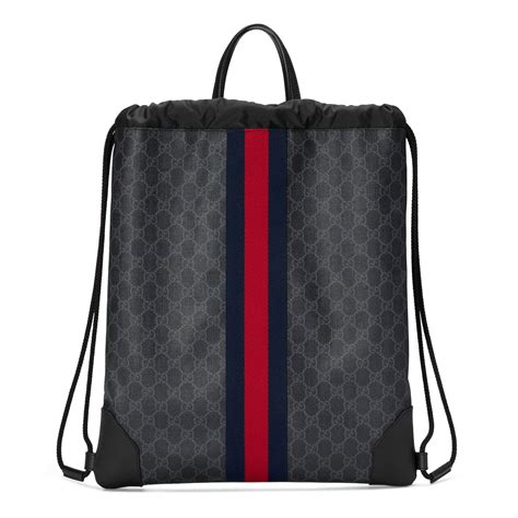 mens gucci book bag|gucci drawstring backpack for men.